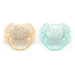 Lot de 2 sucettes ultra soft 0-6 mois scf091/41
