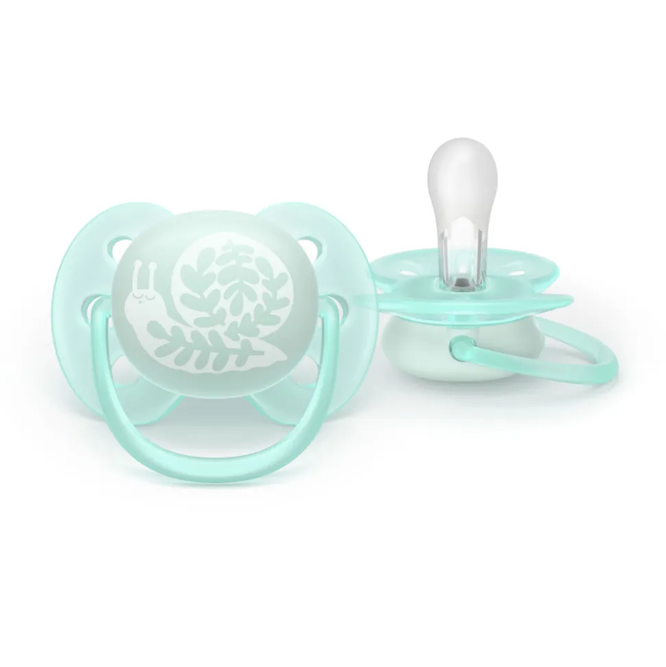 Lot de 2 sucettes ultra soft 0-6 mois scf091/41