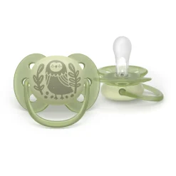 Lot de 2 sucettes ultra soft 6-18 mois scf091/46