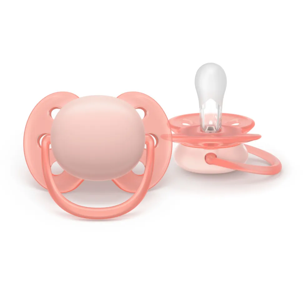 Lot de 2 sucettes ultra soft 0-6 mois scf091/39
