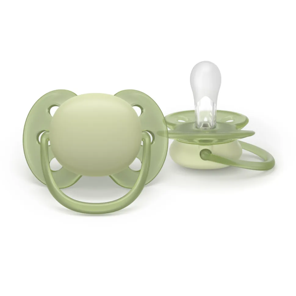 Lot de 2 sucettes ultra soft 0-6 mois scf091/39
