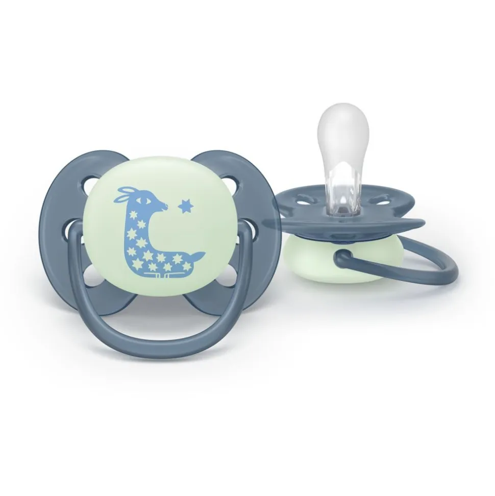 Lot de 2 sucettes ultra soft 6-18 mois scf094/12