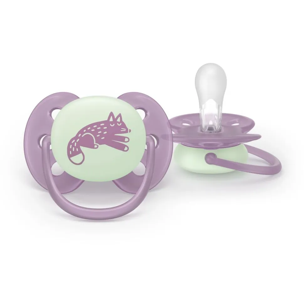 Lot de 2 sucettes ultra soft 6-18 mois scf094/12