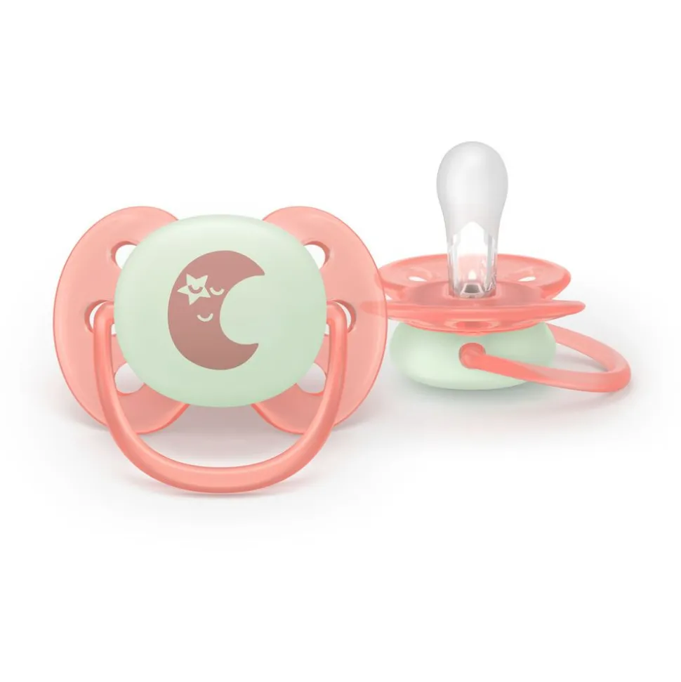 Lot de 2 sucettes ultra soft 0-6 mois scf094/11