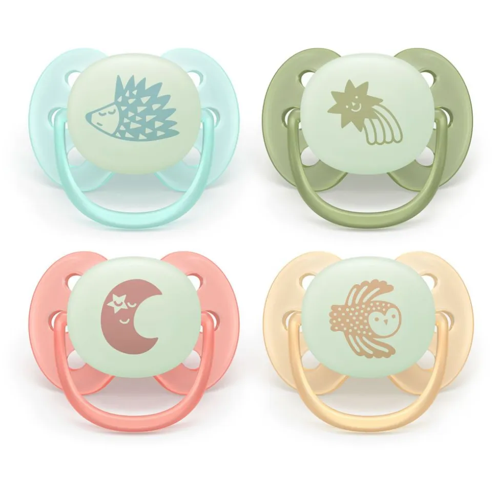 Lot de 2 sucettes ultra soft 0-6 mois scf094/11