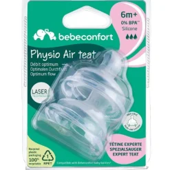 Lot de 2 tetines physio air silicone 6-18 mois