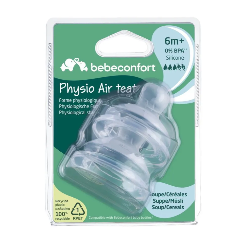 Lot de 2 tetines physio air y 6 mois