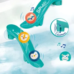 Lot de 2 toboggans de bain avec balles flottantes sonores