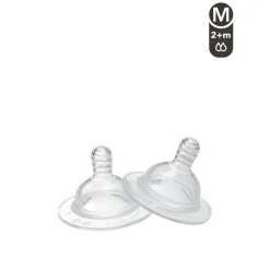 Lot de 2 tétines anti colique de rechange 2 mois et + taille m