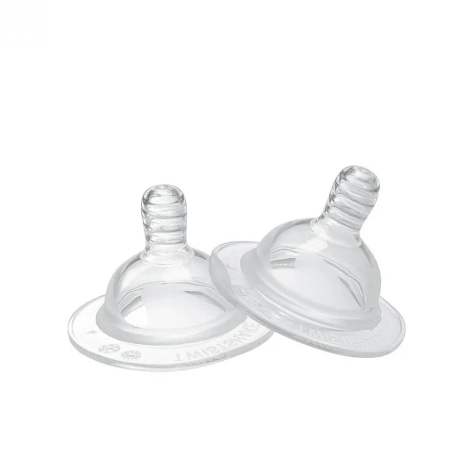 Lot de 2 tétines anti colique de rechange 2 mois et + taille m