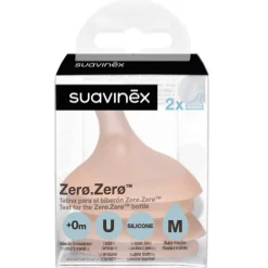 Lot de 2 tétines anti-colique pour biberon zerø.zerø débit moyen fair