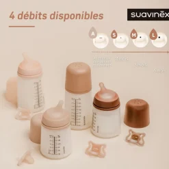 Lot de 2 tétines anti-colique pour biberon zerø.zerø débit rapide deep