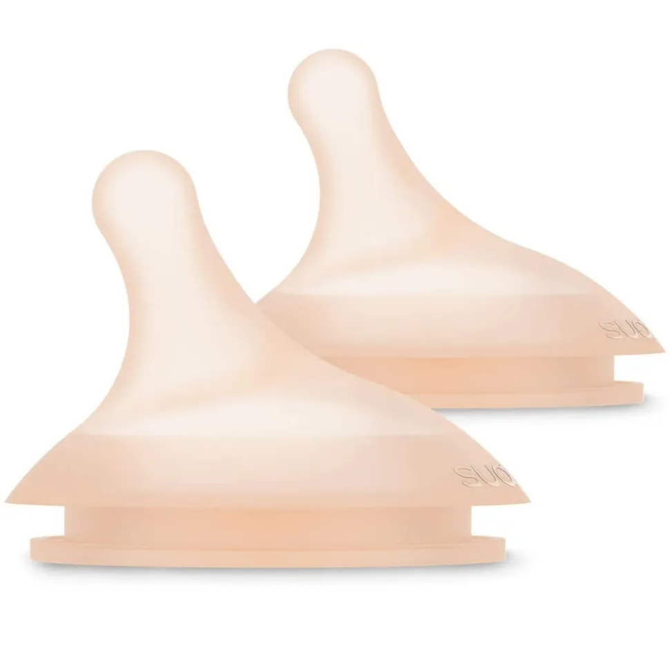 Lot de 2 tétines anti-colique pour biberon zerø.zerø spécial allaitement light