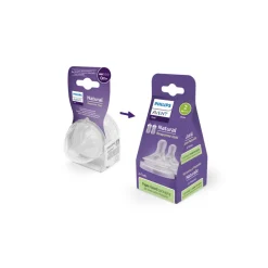 Lot de 2 tétines natural response débit 2 lent