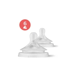 Lot de 2 tétines natural response 6 mois+ débit liquides épaissis