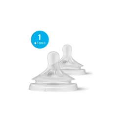 Lot de 2 tétines natural response débit 1 extra lent