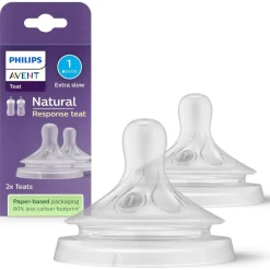 Lot de 2 tétines natural response débit 1 extra lent