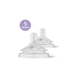 Lot de 2 tétines natural response 6 mois+ débit extra rapide