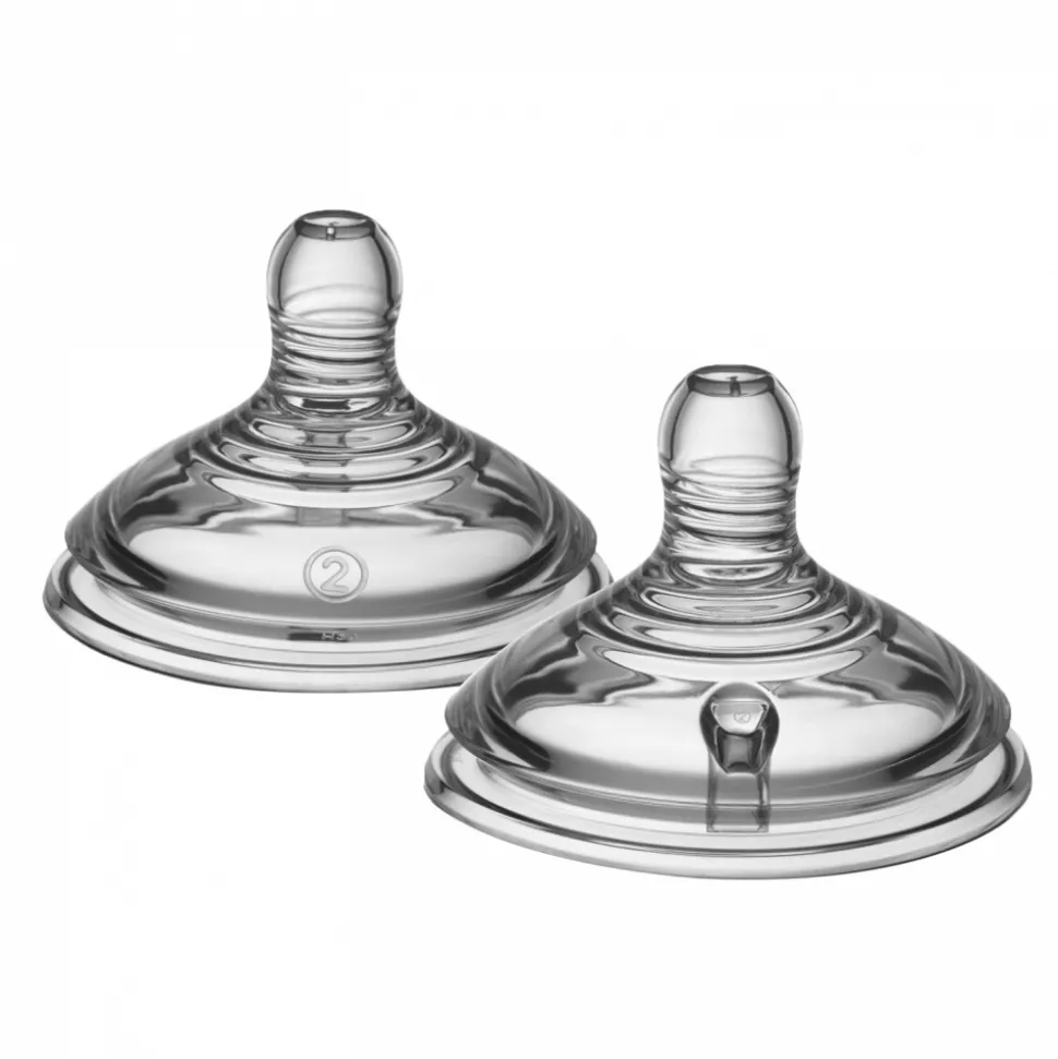 Lot de 2 tétines natural start débit moyen