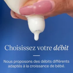 Lot de 2 tétines pour biberon natural start clear débit extra-lent 0 mois
