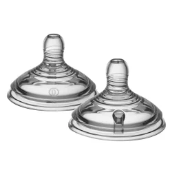 Lot de 2 tétines pour biberon natural start clear débit extra-lent 0 mois