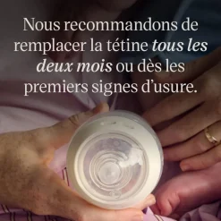 Lot de 2 tétines pour biberon natural start clear débit extra-lent 0 mois