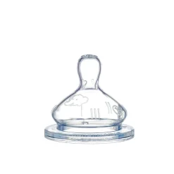 Lot de 2 tétines ronde silicone 3 vitesses taille 1