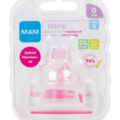 Lot de 2 tétines silicone debit 0