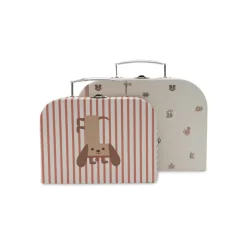 Lot de 2 valisettes à jouets enfant animal friends