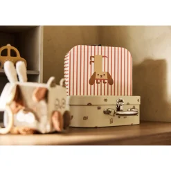 Lot de 2 valisettes à jouets enfant animal friends