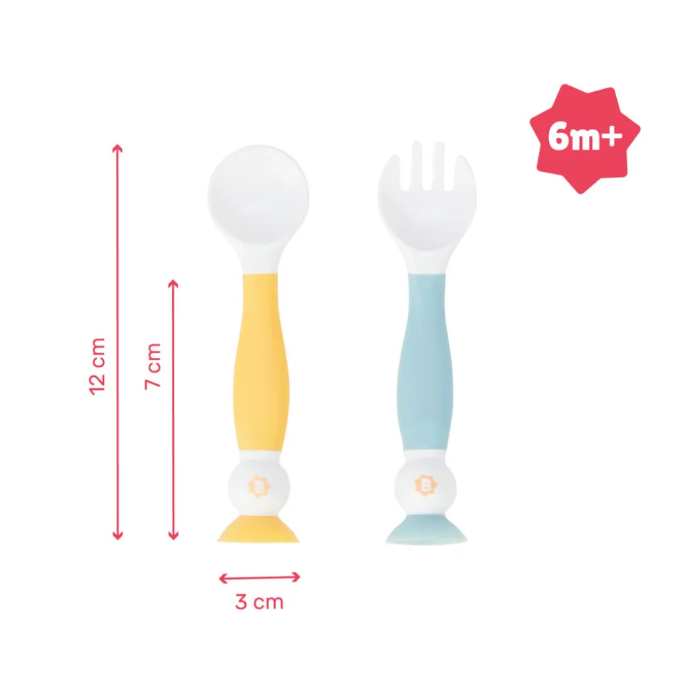 Lots de 2 couverts d'apprentissage flexibles