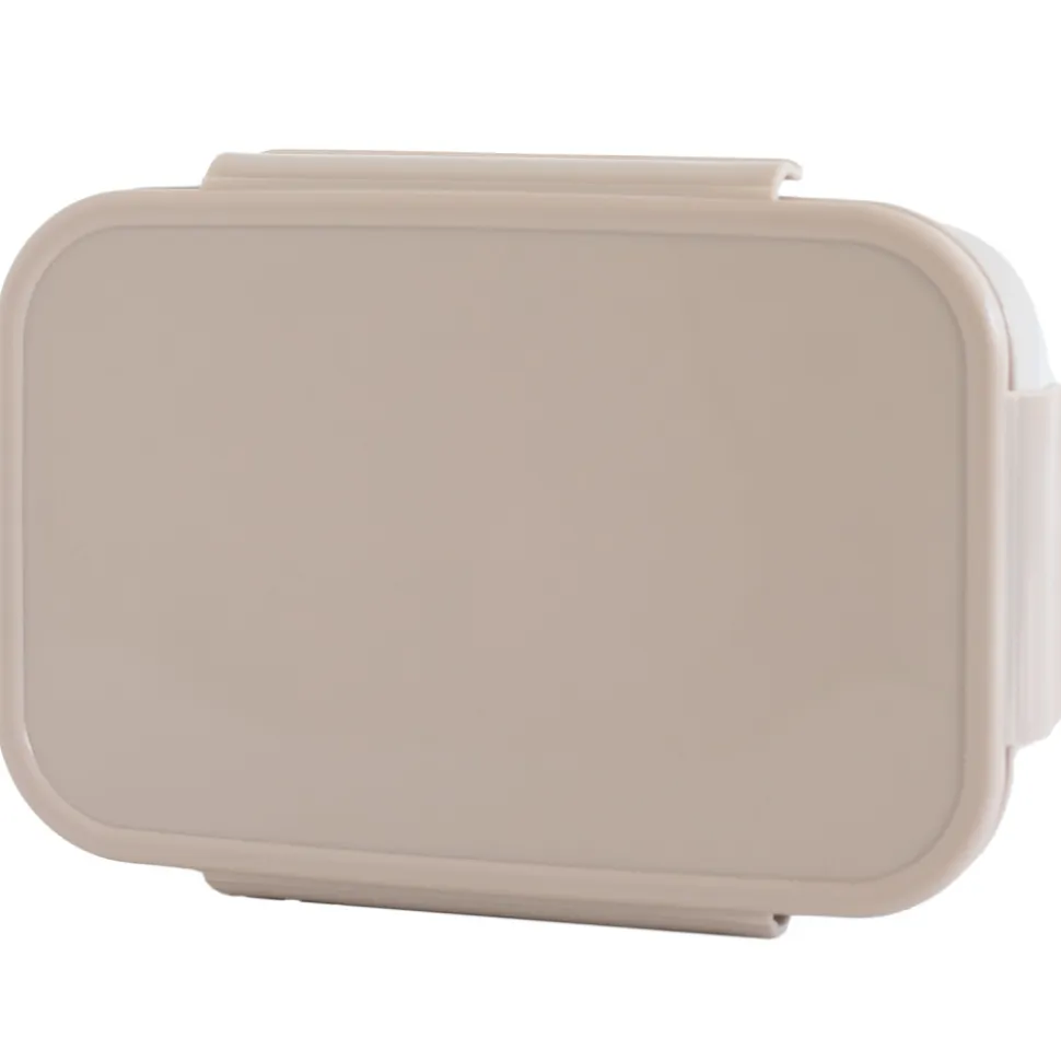 Lunch box en plastique recyclé taupe
