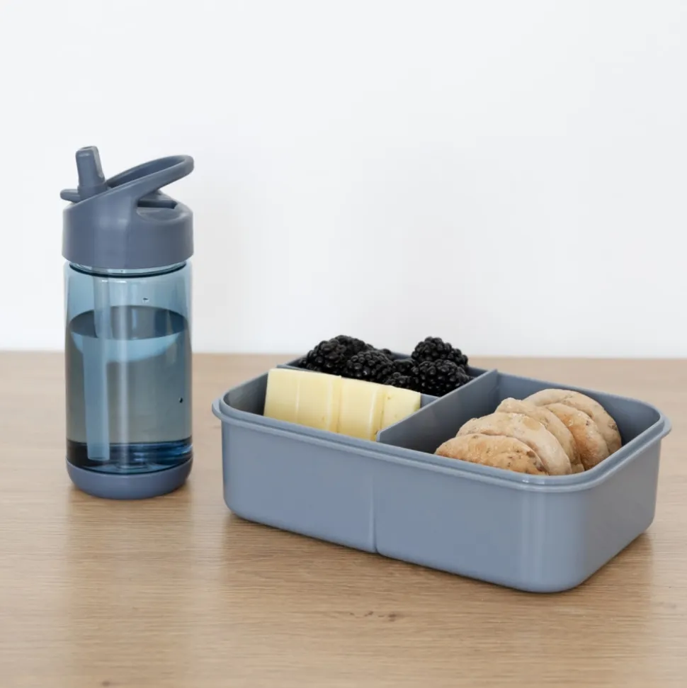 Lunch box en plastique recyclé bleu