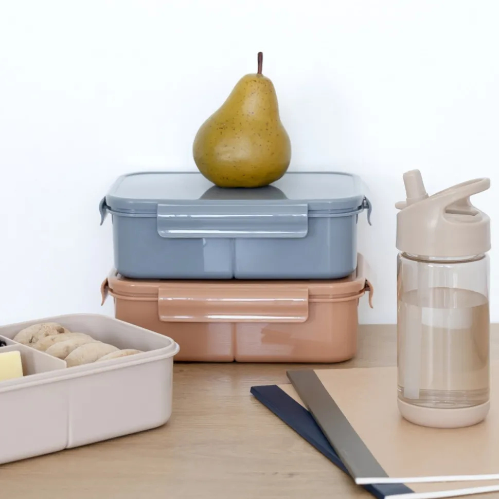 Lunch box en plastique recyclé bleu