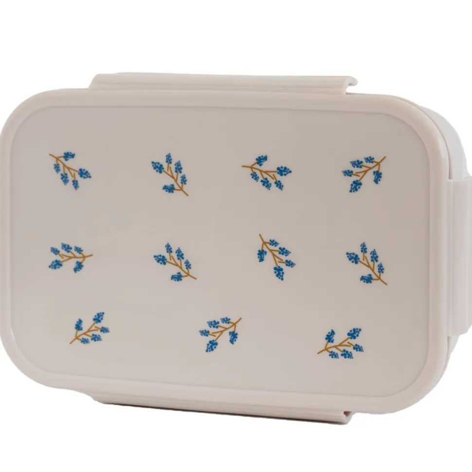 Lunch box en plastique recyclé taupe myrtille