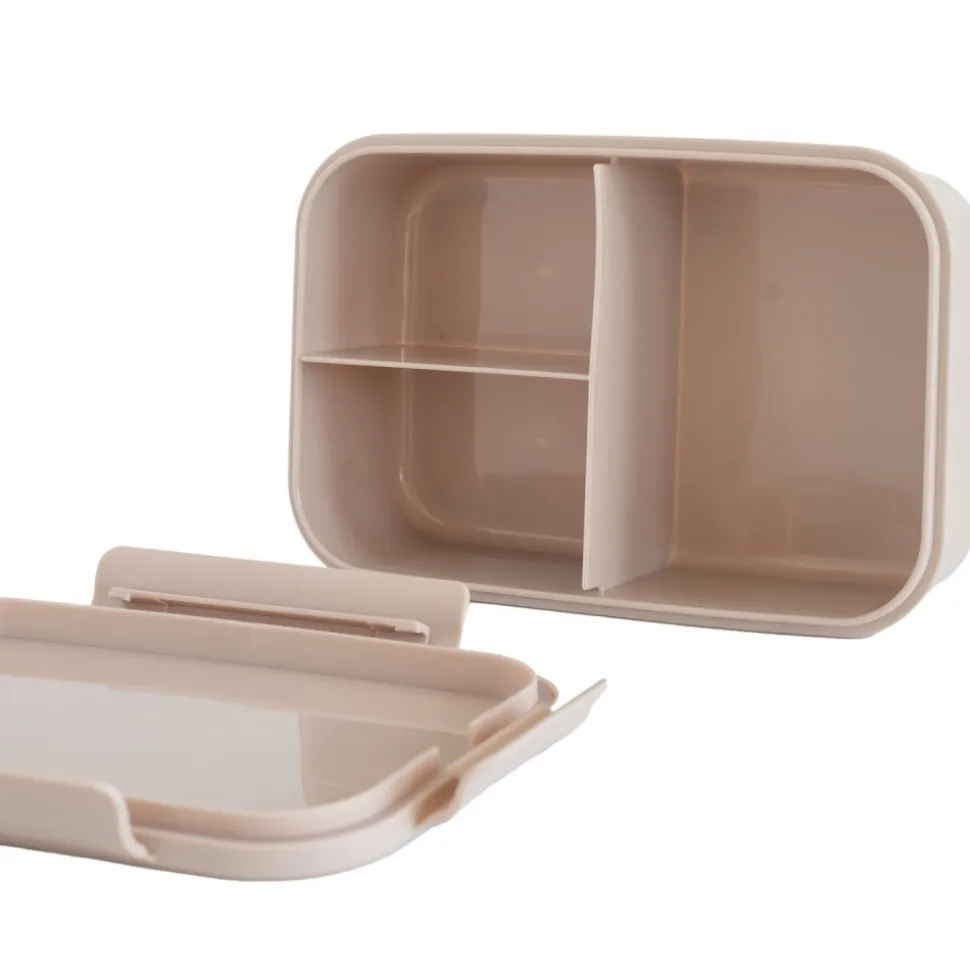 Lunch box en plastique recyclé taupe myrtille