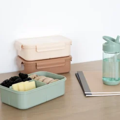 Lunch box en plastique recyclé sable