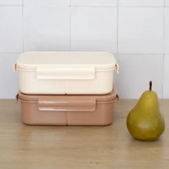 Lunch box en plastique recyclé rouille