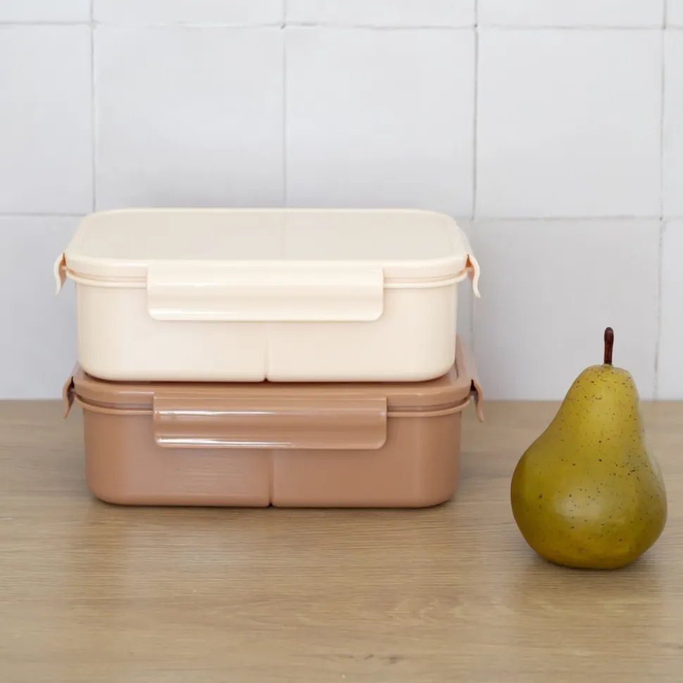 Lunch box en plastique recyclé rouille
