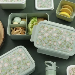 Lunch box fleurs sage