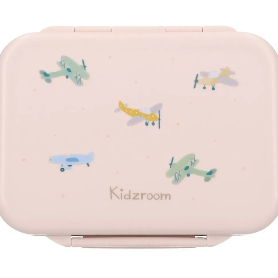 Lunch box inox 2 compartiments avions beige