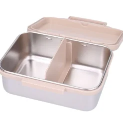 Lunch box inox 2 compartiments avions beige