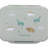 Lunch box inox 2 compartiments dino vert
