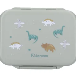 Lunch box inox 2 compartiments dino vert