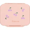 Lunch box inox 2 compartiments cerises rose