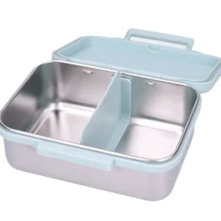 Lunch box inox 2 compartiments véhicules bleu