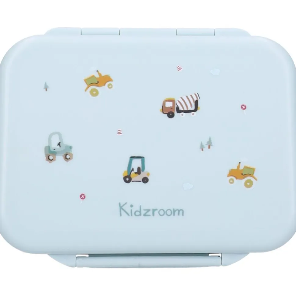 Lunch box inox 2 compartiments véhicules bleu