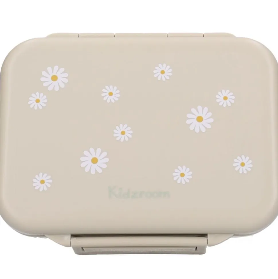 Lunch box inox 2 compartiments pâquerettes sable