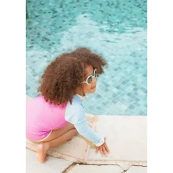 Lunettes de soleil 0-1 an fleur thé vert