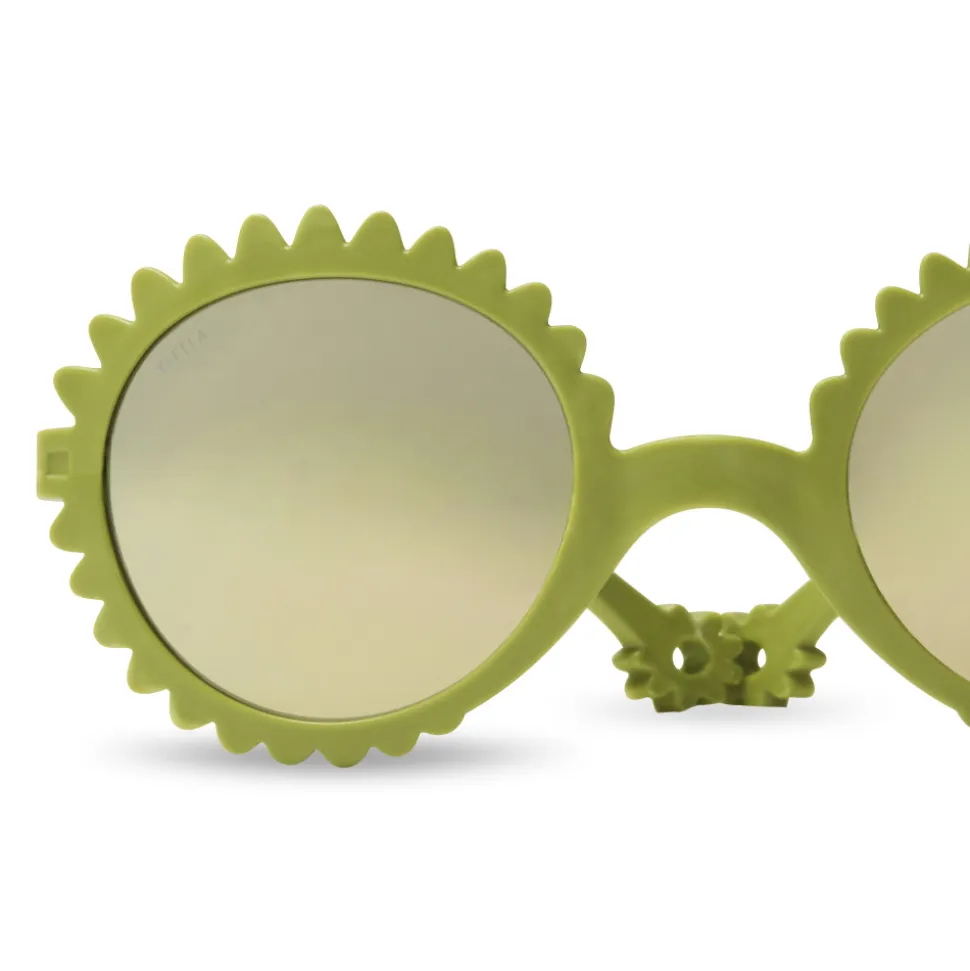 Lunettes de soleil 0-1 an fleur vert olive